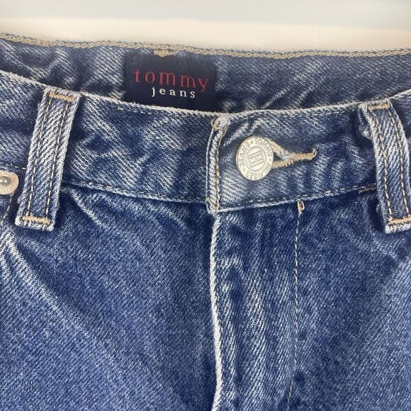 Vintage‎ Y2K 2000s Tommy Jeans High Waisted Size 7 Waist 26" - Picture 8 of 10